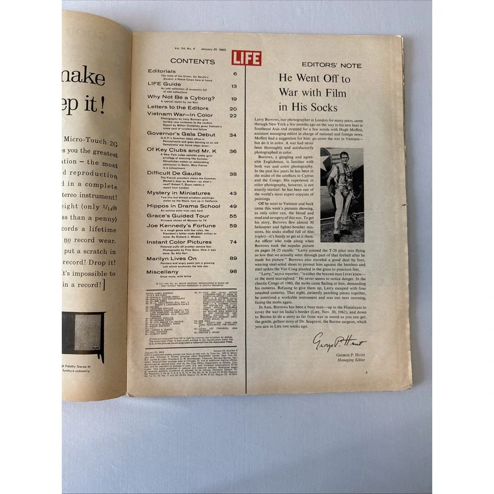 Vintage Life Magazine January 25 1963 Joe Kennedy Fortune Vietnam War History